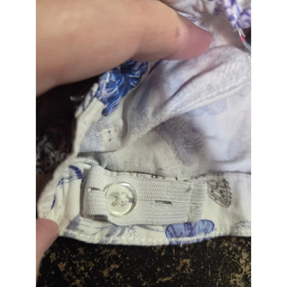 Children's Place Girls‎ Butterfly Print Stretch Pants White Blue Purple Size 4